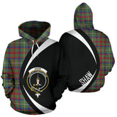 Shaw Green Modern Tartan Crest Hoodie - Circle Style